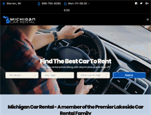 Tablet Screenshot of michigancarrental.com